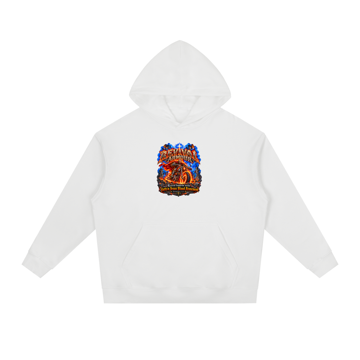 REVIVAL ARMOUR REVIVAL HAPPENS WITH FAITH IN JESUS BLOOD ATONEMENT - HEBREWS 9:22 Hoodie