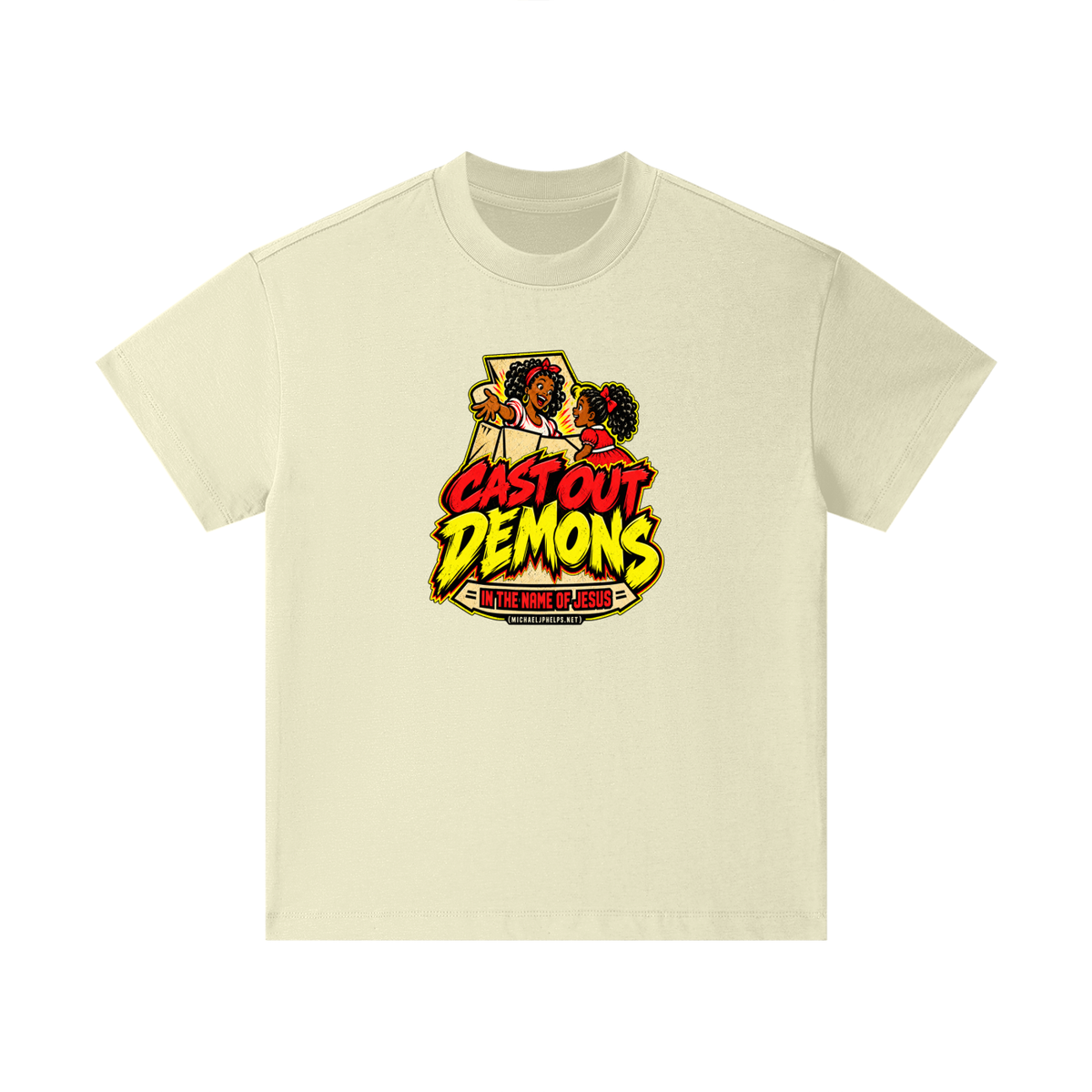 CAST OUT DEMONS IN THE NAME OF JESUS (MICHAELJPHELPS.NET) Kids T-Shirt