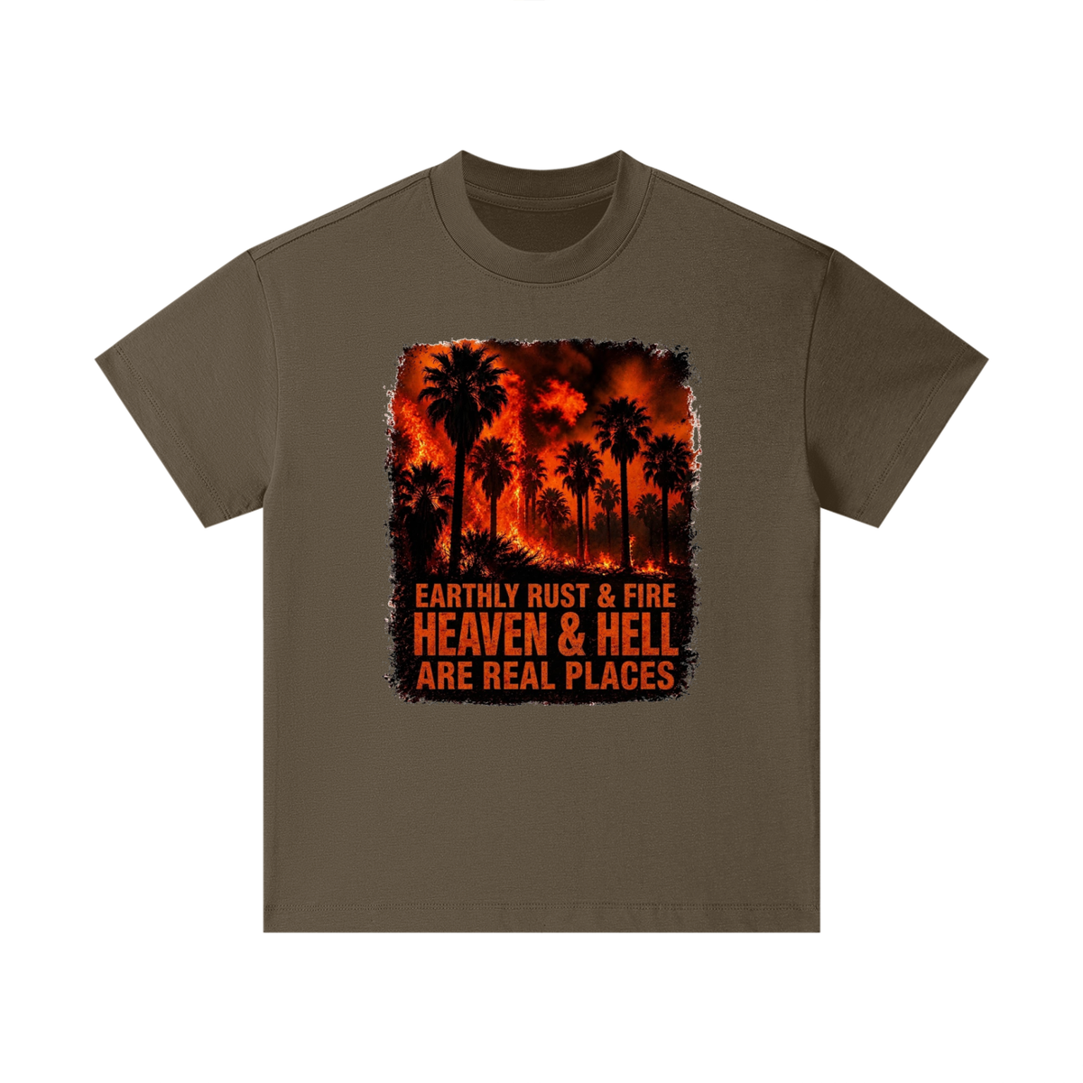 EARTHLY RUST & FIRE HEAVEN & HELL ARE REAL PLACES Kids T-Shirt