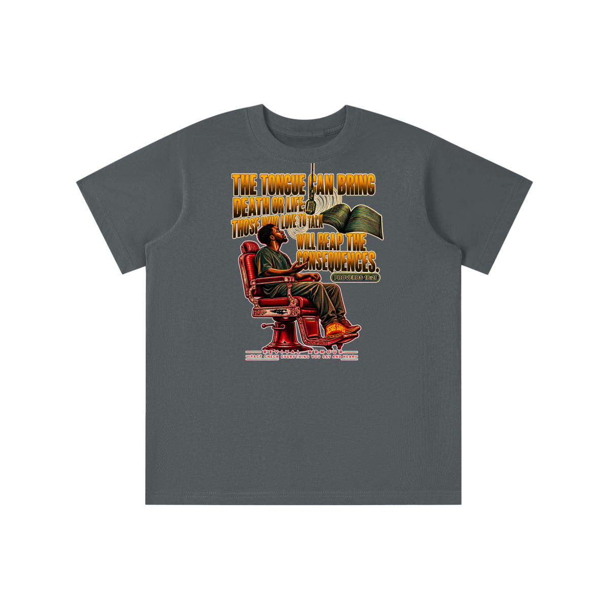 PROVERBS 18:21 NLT youth T-shirt