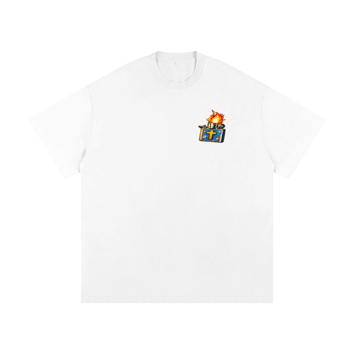 JESUS SAVES FROM IRE THAT GOES OUT AND DOGS DON'T GO TO THE NEW JERUSALEM ACCORDING TO REVELATION 22:15 T-Shirt