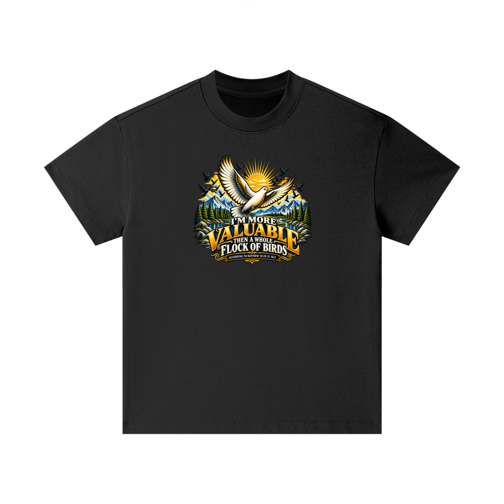 I'M MORE VALUABLE THAN A WHOLE FLOCK OF BIRDS ACCORDING TO MATTHEW 10:29-31 NLT Kids T-Shirt