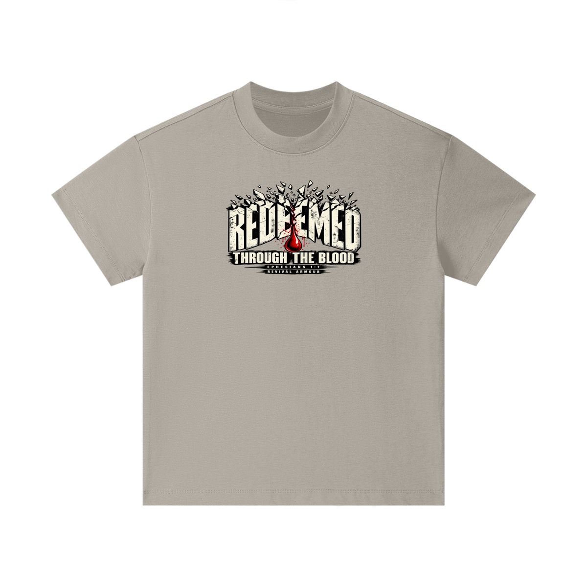 REDEEMED THROUGH THE BLOOD - EPHESIANS 1:7 - Kids T-Shirt