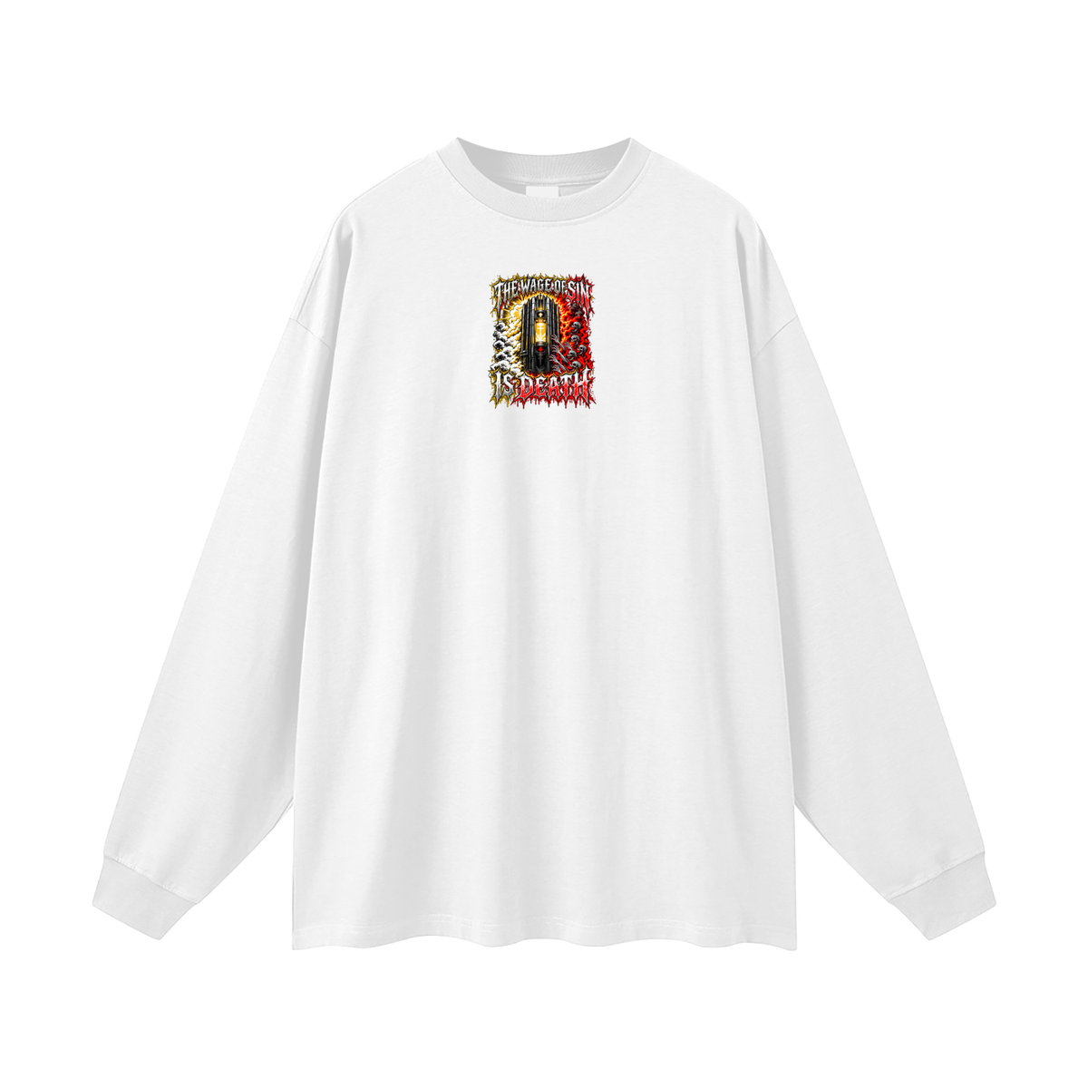 THE WAGE OF SIN IS DEATH WORKOUT YOUR SALVATION WITH FEAR & TREMBLING Long Sleeve T-Shirt