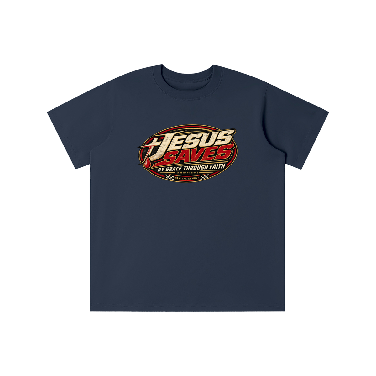 JESUS SAVES BY GRACE THROUGH FAITH - EPHESIANS 2:8-9 - youth T-shirt