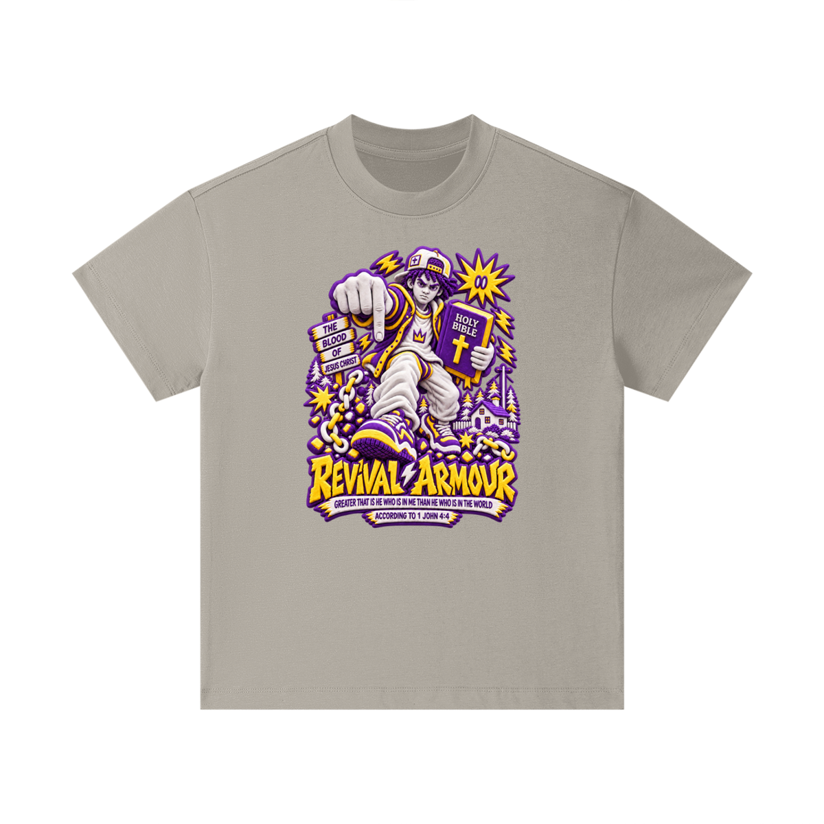 GREATER THAT IS HE WHO IS IN ME THAN WHO IS IN THE WORLD ACCORDING TO 1 JOHN 4:4 Kids T-Shirt