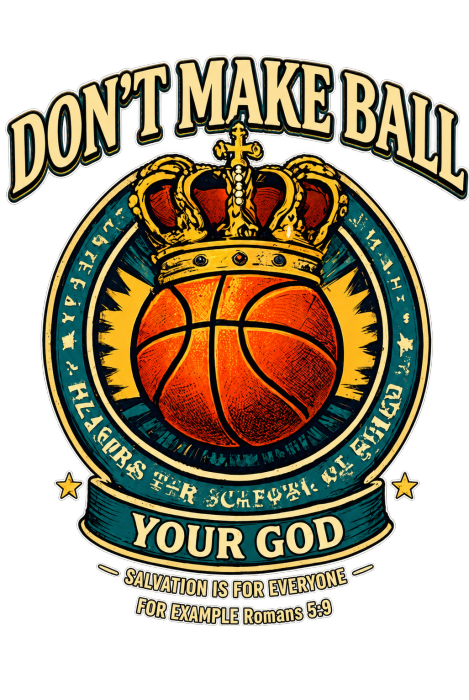 DON'T MAKE BALL YOUR GOD SALVATION IS FOR EVERYONE FOR EXAMPLE Romans 5:9 Hoodie