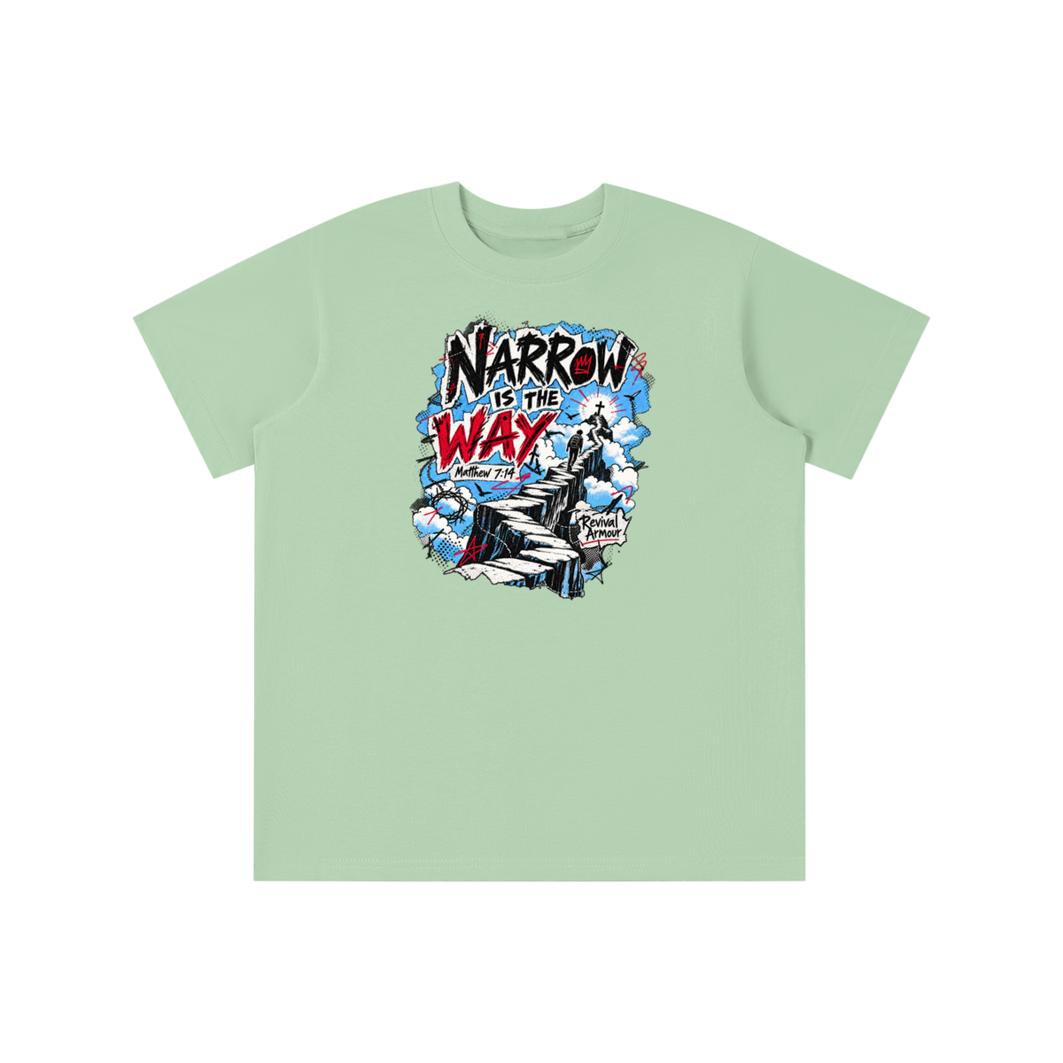 NARROW IS THE WAY [MATTHEW 7:14] Revival Armour youth T-shirt