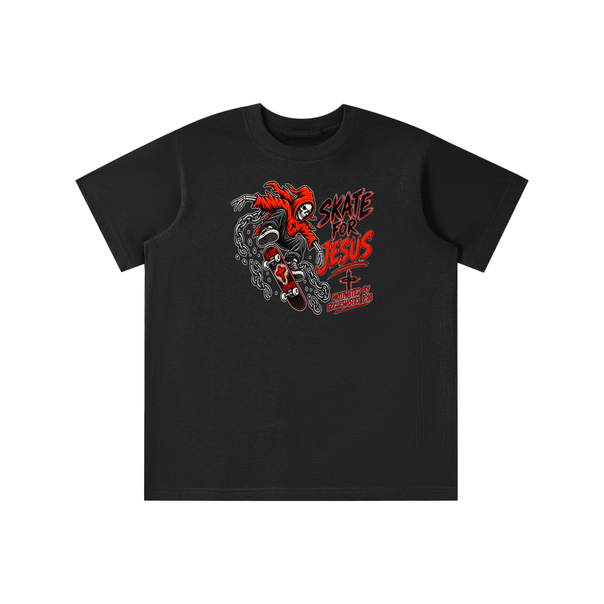 SKATE FOR JESUS MOTIVATED BY ECCLESIASTES 9:10 youth T-shirt