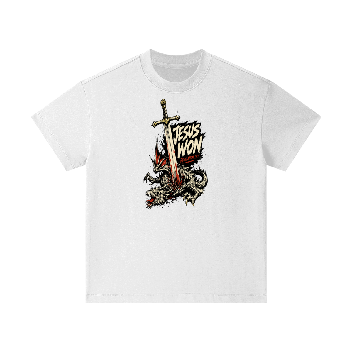 Jesus Won Revelation 12:11 Kids T-Shirt