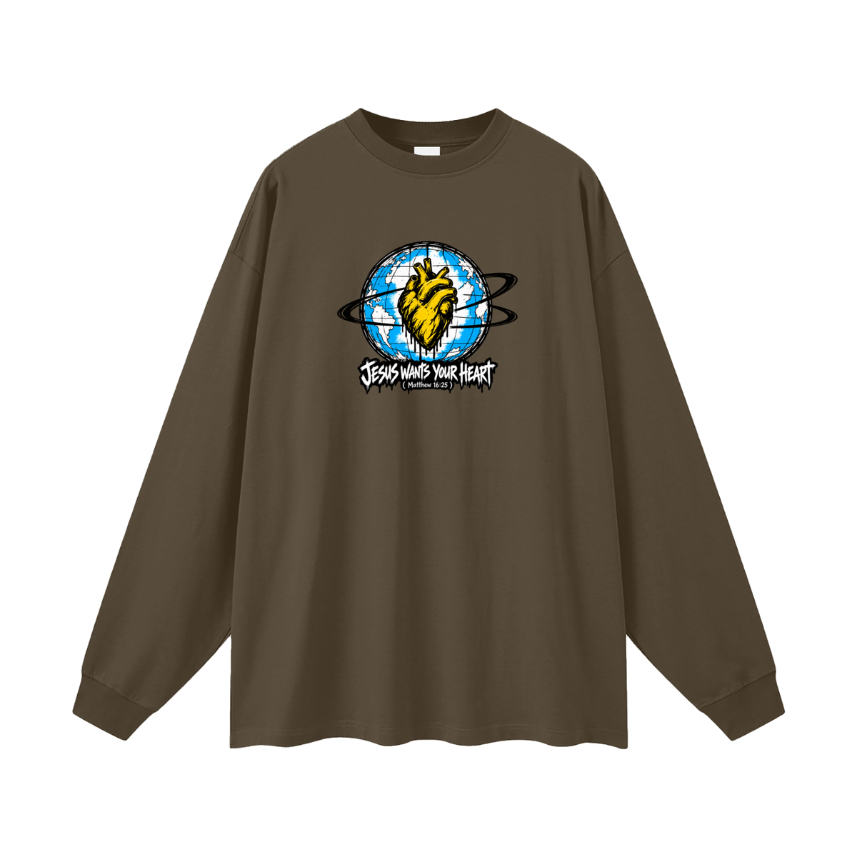 JESUS WANTS YOUR HEART ( MATTHEW 16:25 ) Long Sleeve T-Shirt
