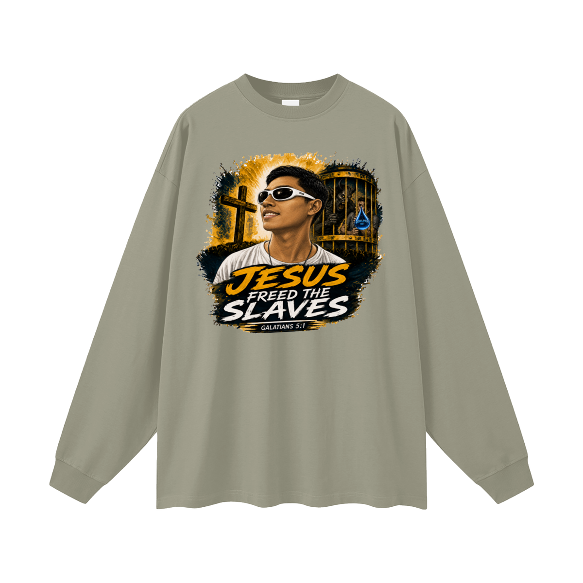 Jesus freed the slaves Long Sleeve T-Shirt