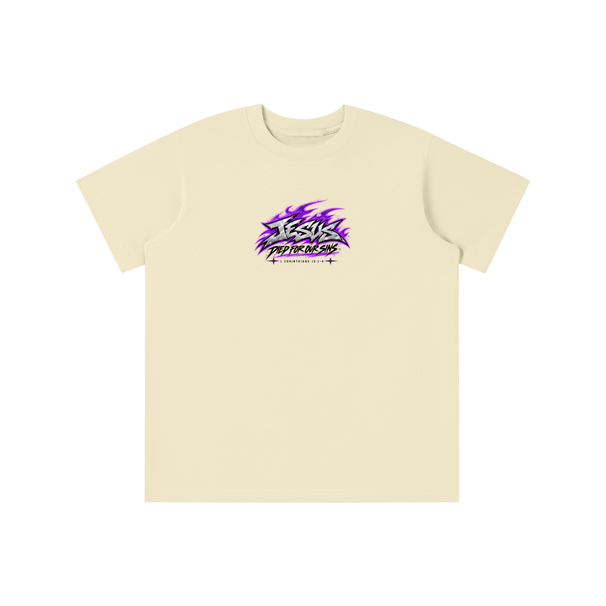 JESUS DIED FOR OUR SINS 1 CORINTHIANS 15:1-4 youth T-shirt
