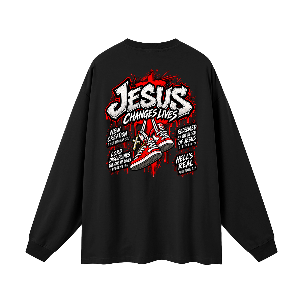 JESUS CHANGES LIVES Long Sleeve T-Shirt