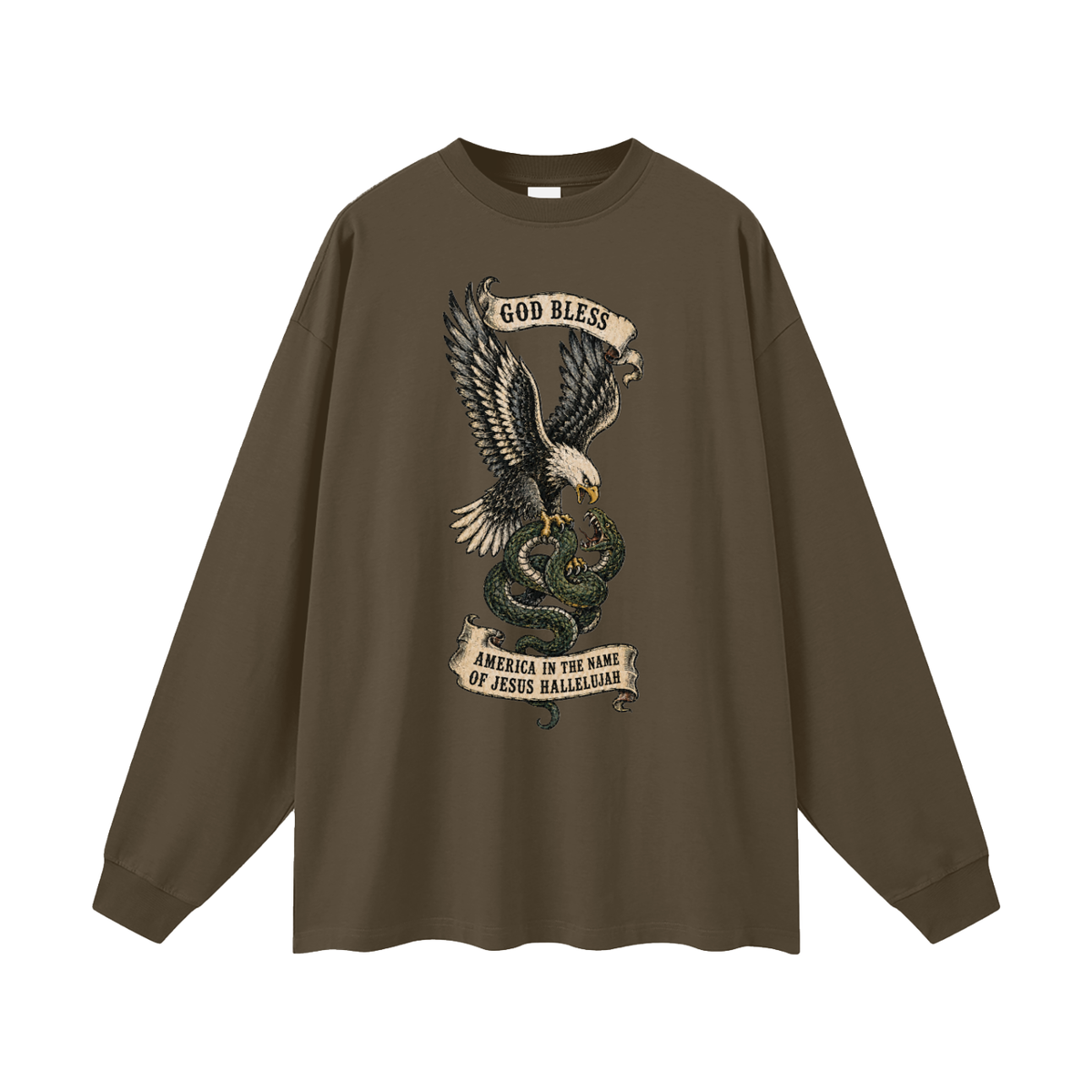 GOD BLESS AMERICA IN NAME OF JESUS HALLELUJAH Long Sleeve T-Shirt