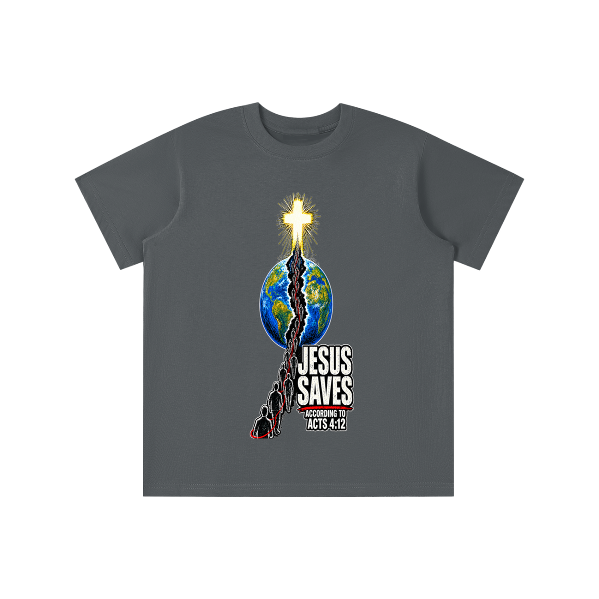 JESUS SAVES ACCORDING TO ACTS 4:12 youth T-shirt