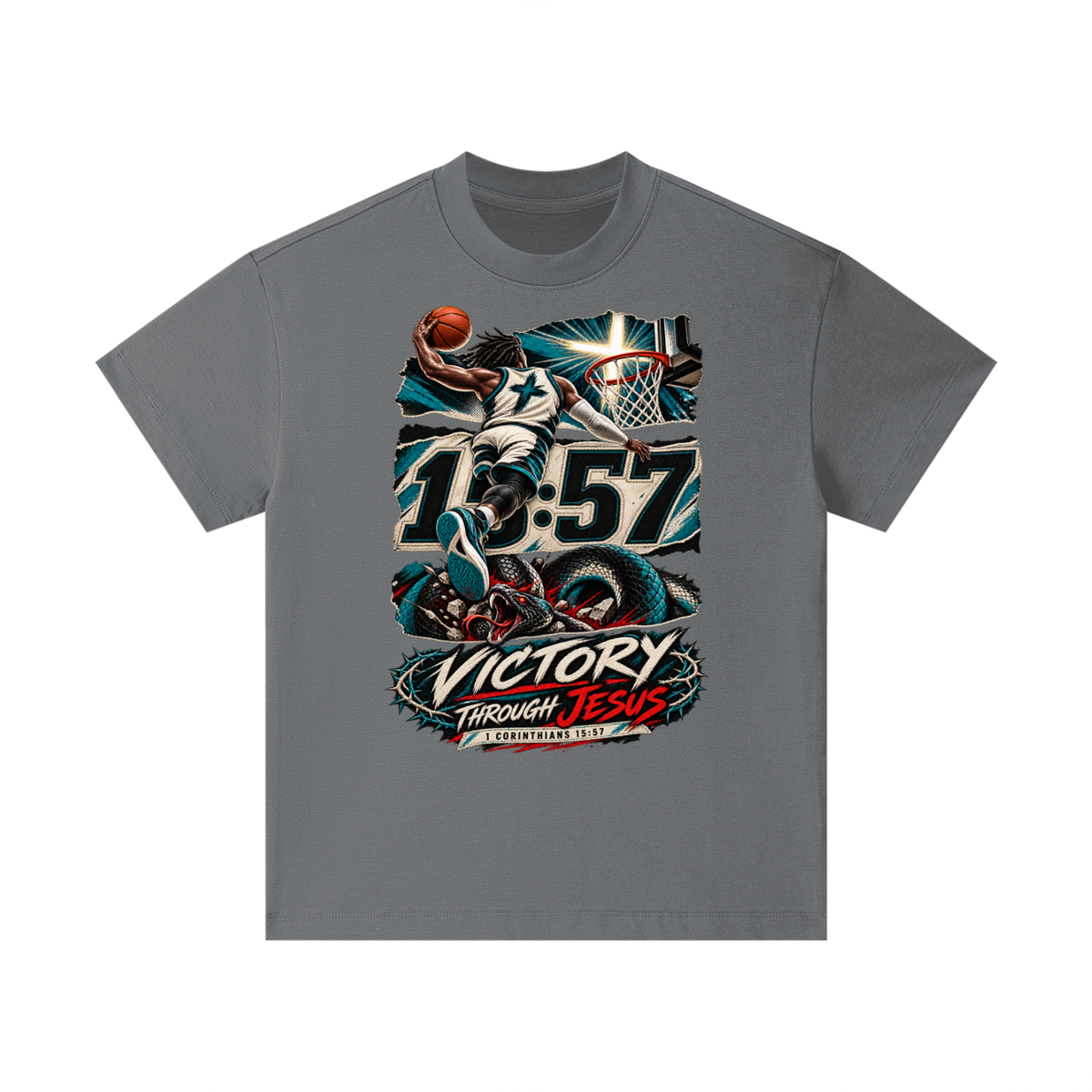 victory though Jesus Kids T-Shirt