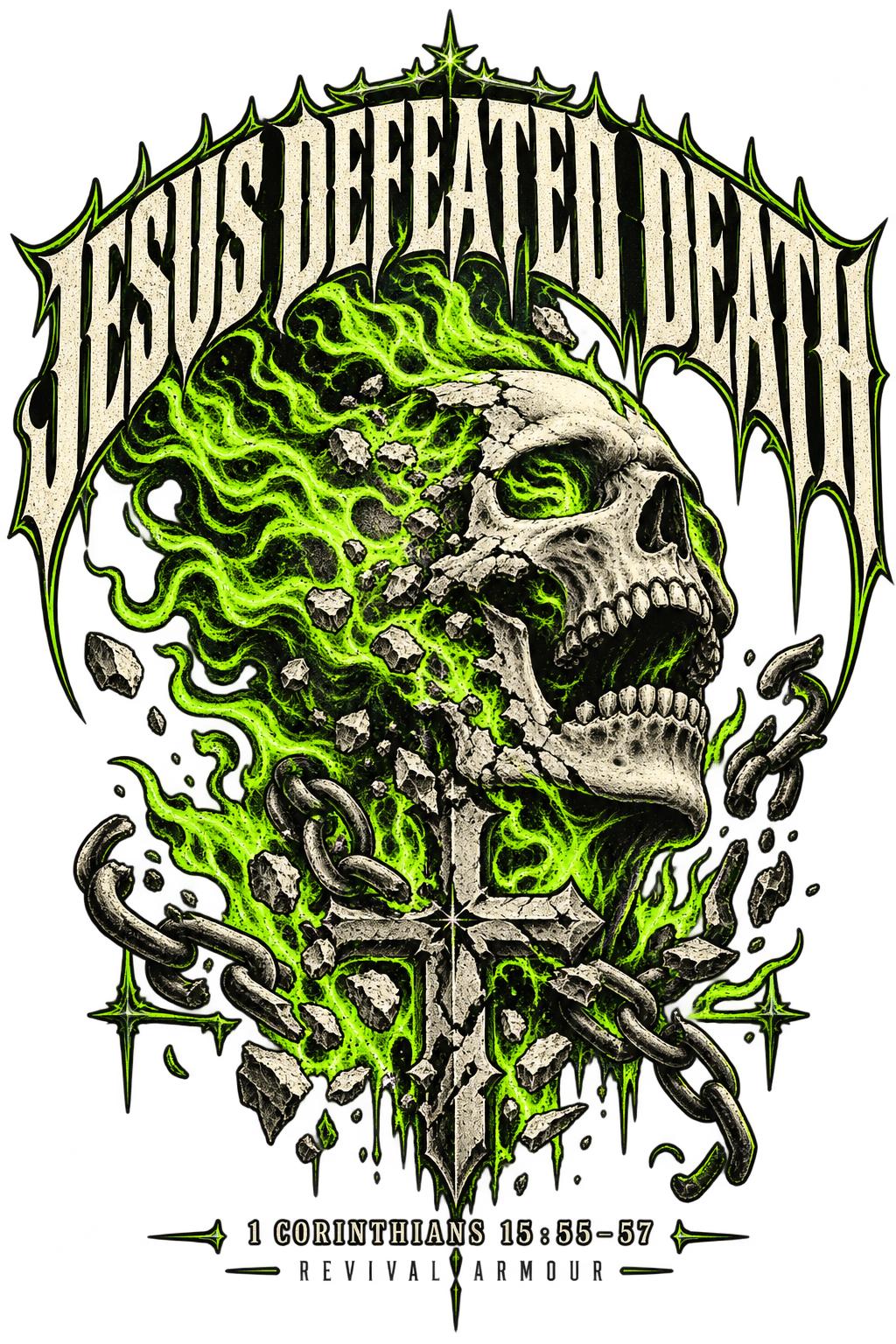 JESUS DEFEATED DEATH - 1 CORINTHIANS 15:55-57- Hoodie