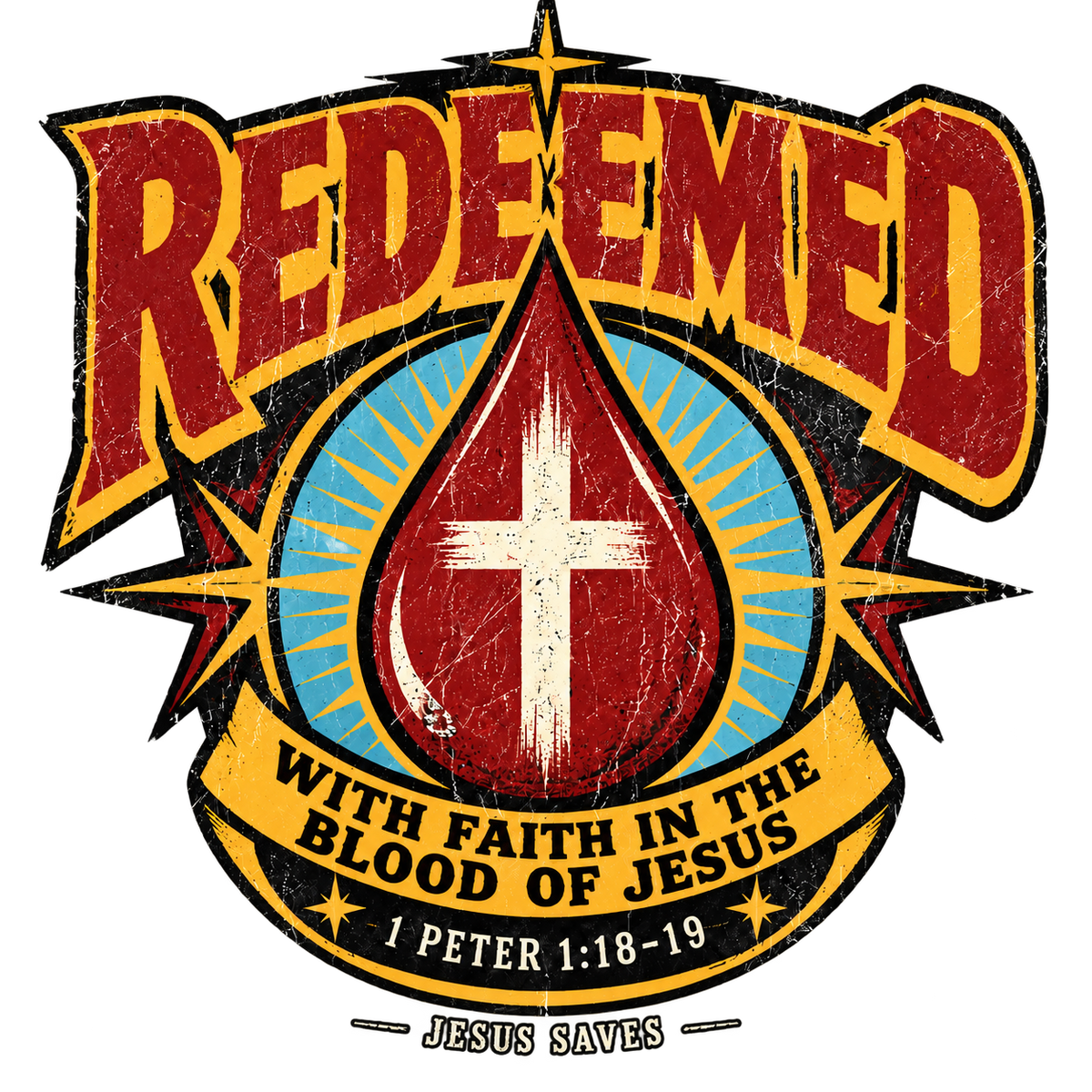 REDEEMED WITH FAITH IN THE BLOOD OF JESUS *1 PETER 1:18-19* Hoodie