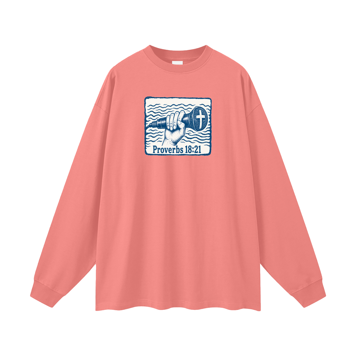 Proverbs 18:21 mic Long Sleeve T-Shirt