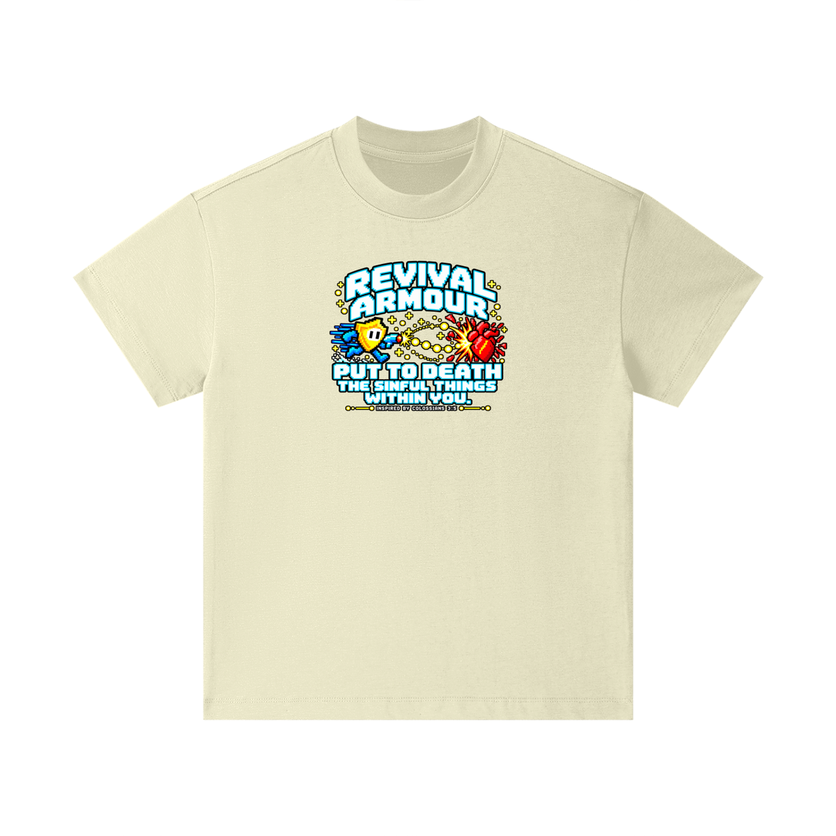 REVIVAL ARMOUR PUT TO DEATH THE SINFUL THINGS WITHIN YOU. INSPIRED BY COLOSSIANS 3:5 Kids T-Shirt