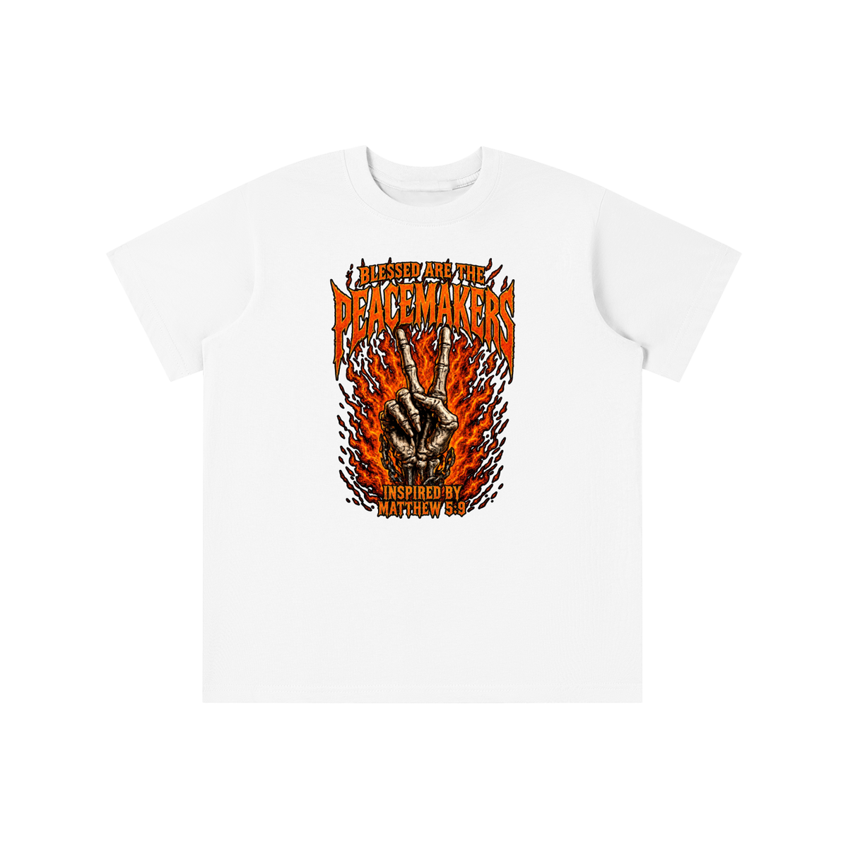 BLESSED ARE THE PEACEMAKERS INSPIRED BY MATTHEW 5:9 youth T-shirt