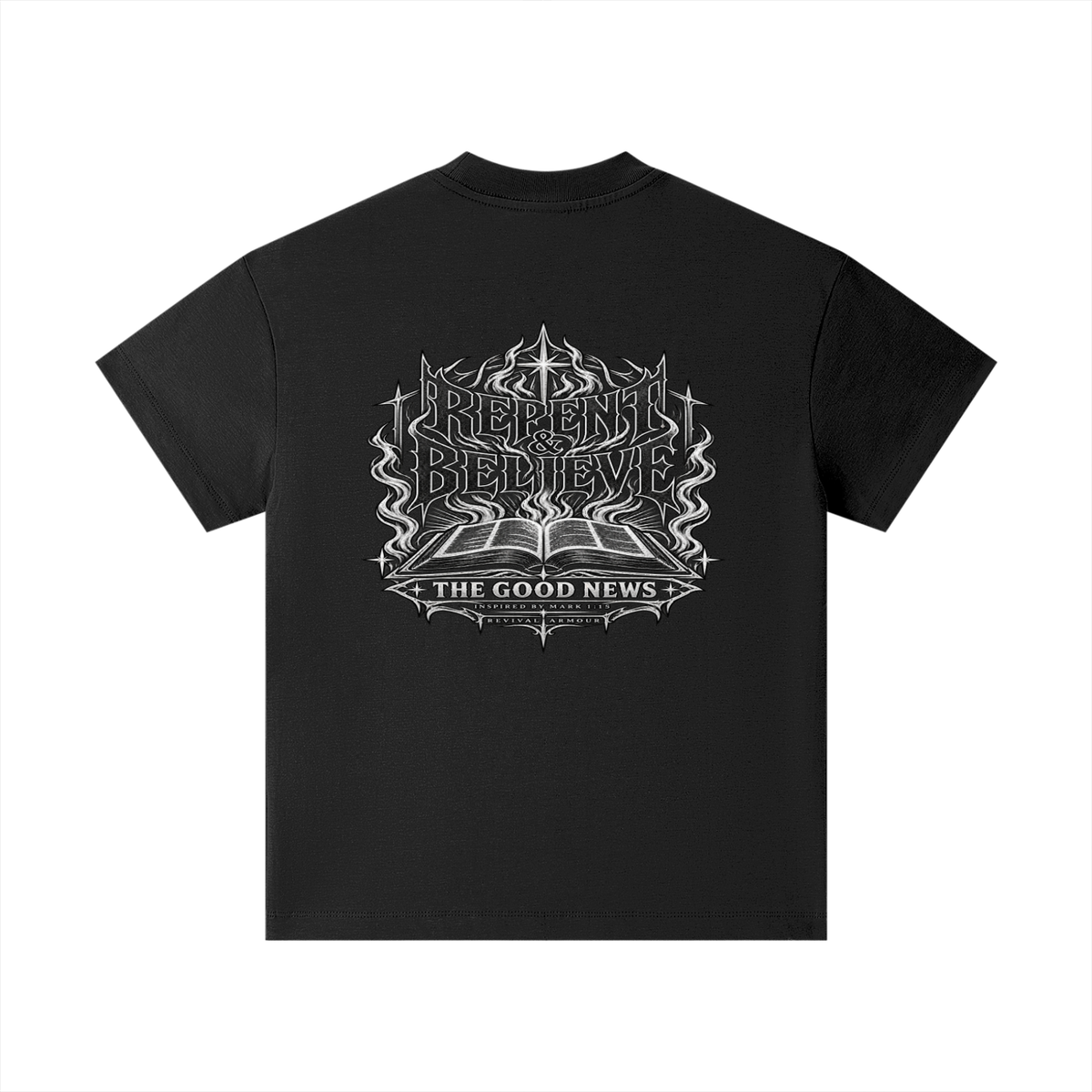 REPENT & BELIEVE THE GOOD NEWS INSPIRED BY MARK 1:15 Kids T-Shirt