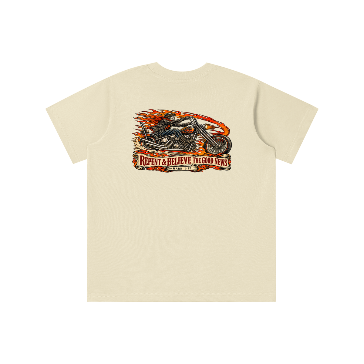 JESUS SAVES REPENT & BELIEVE THE GOOD NEWS - MARK 1:15 - youth T-shirt