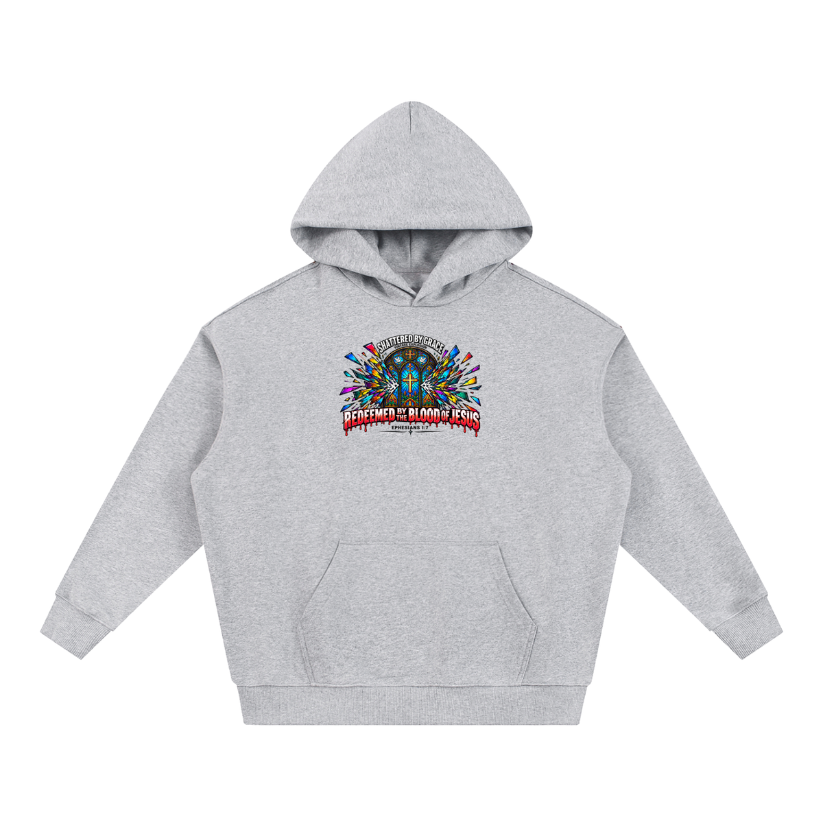 SHATTERED BY GRACE VINTAGE EXPLOSION REDEEMED BY THE BLOOD OF JESUS EPHESIANS 1:7 that's not a quote Hoodie