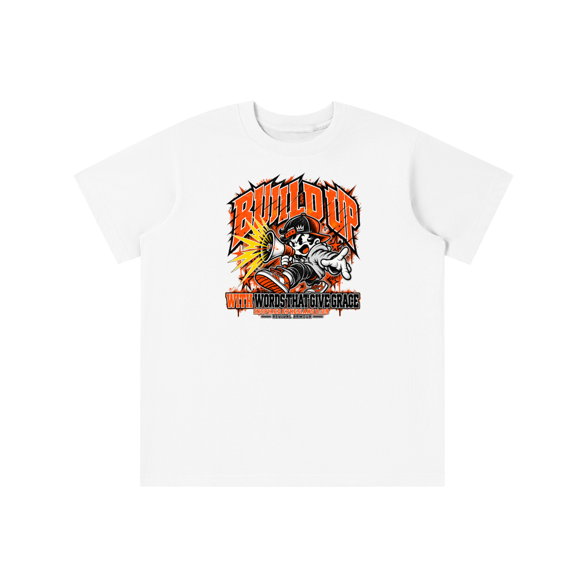 BUILD UP WITH WORDS THAT GIVE GRACE INSPIRED BY EPHESIANS 4:29 youth T-shirt