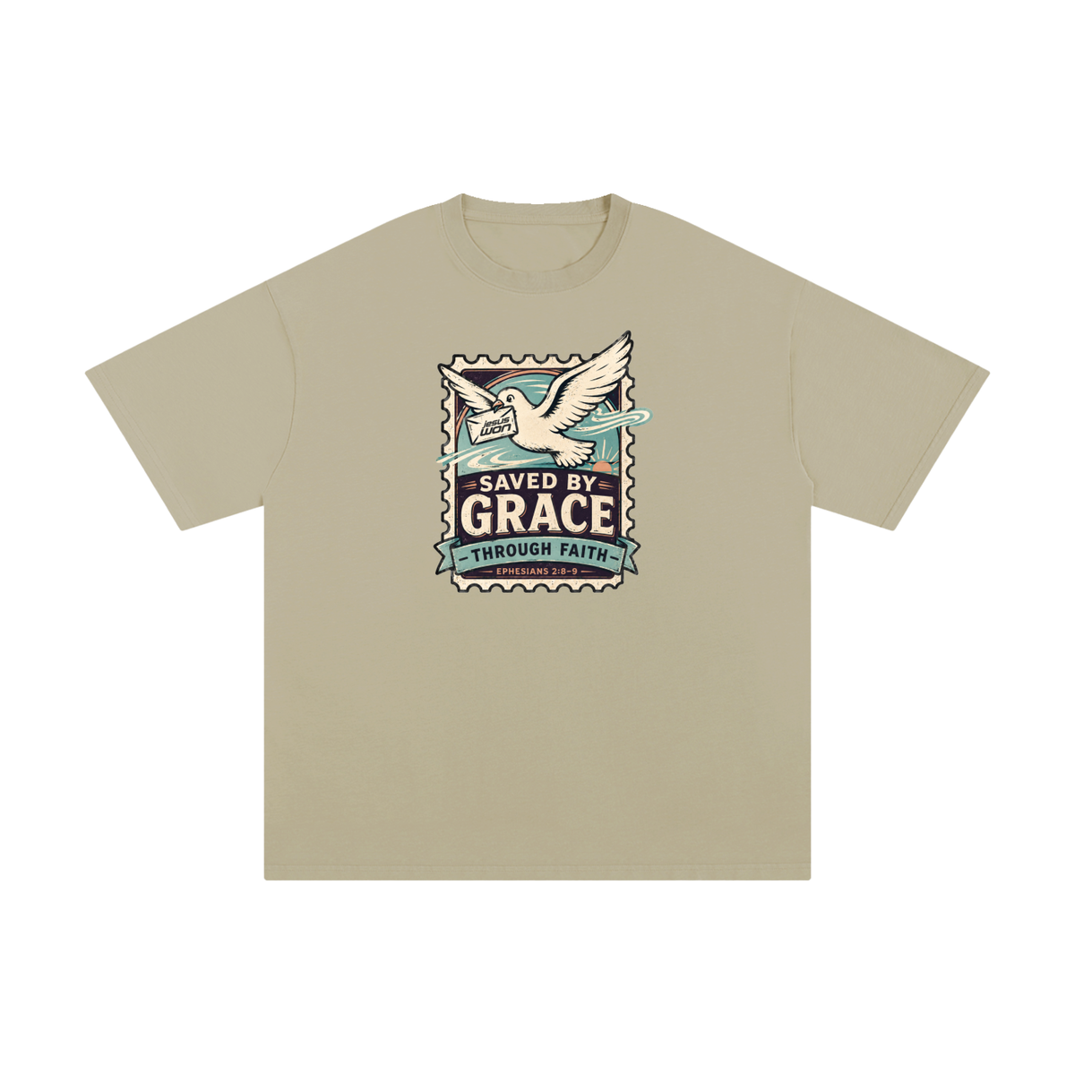 SAVED BY GRACE -THROUGH FAITH- - EPHESIANS 2:8-9 - T-Shirt