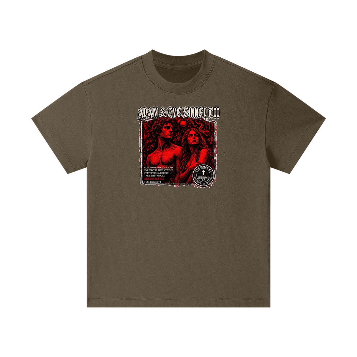 ADAM & EVE SINNED TOO Kids T-Shirt