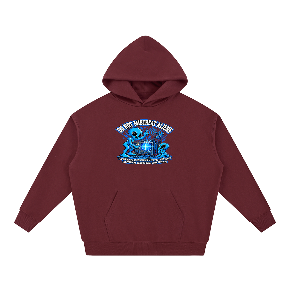 DO NOT MISTREAT ALIENS YOU COULD'VE ONCE BEEN AN ALIEN TOO FROM EGYPT INSPIRED BY EXODUS 22:21 (WEB EDITION) Hoodie