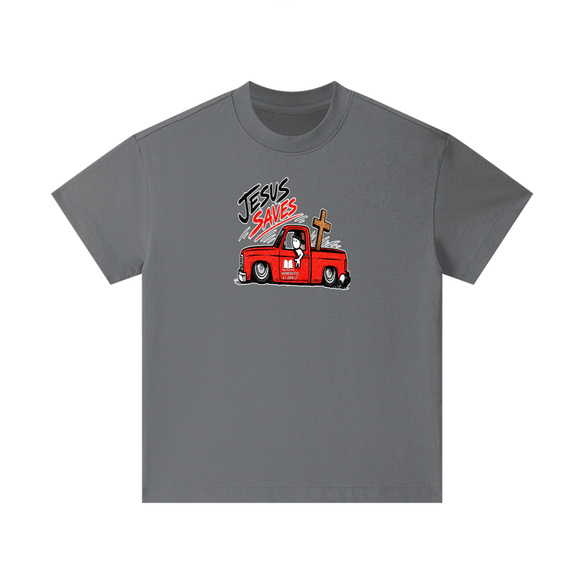 JESUS SAVES BOOK HEBREWS 9:22 & 1 JOHN 1:7 Kids T-Shirt