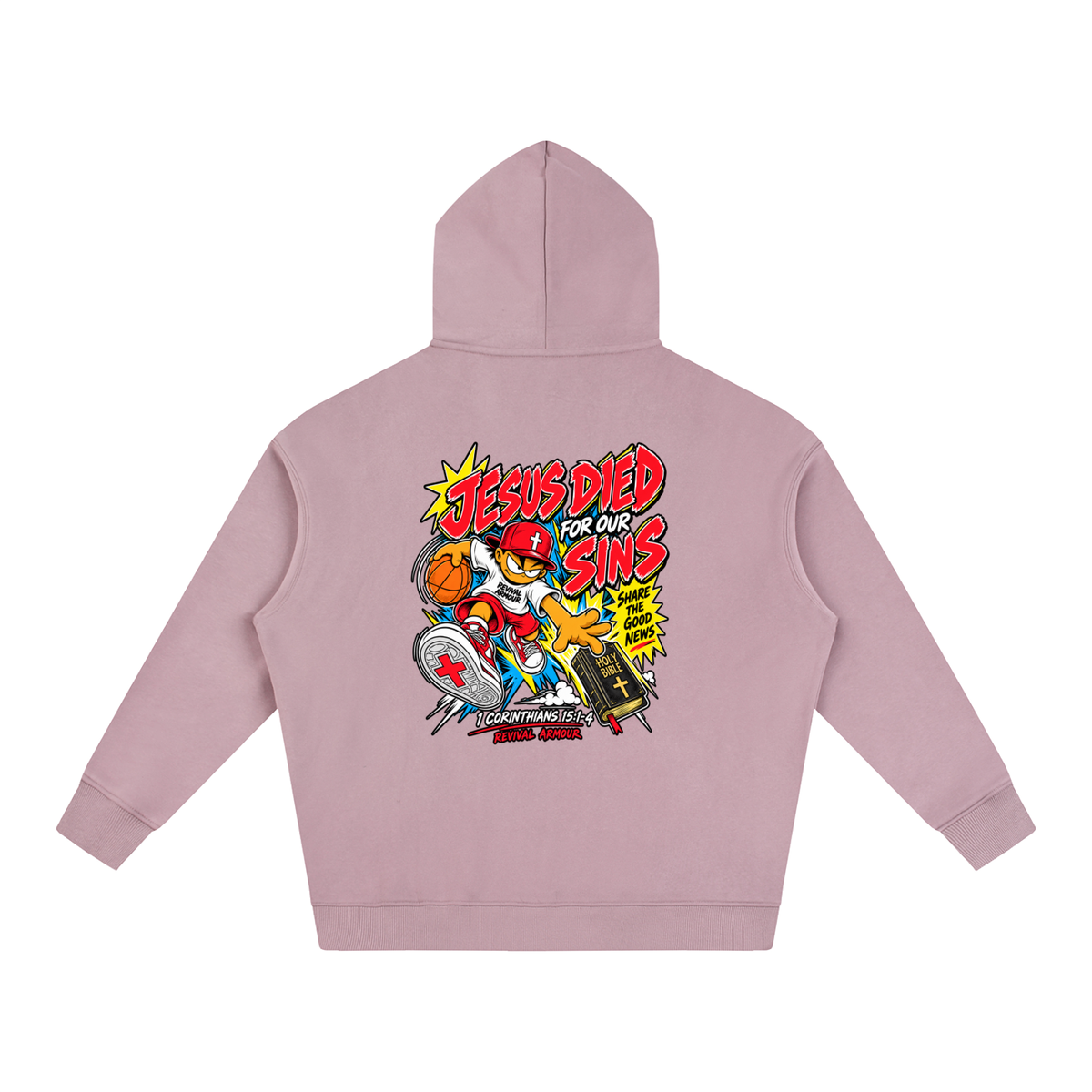 SUBMIT TO JESUS RESIST THE DEVIL AND HE WILL FLEE FROM YOU INSPIRED BY JAMES 4:7 JESUS DIED FOR OUR SINS SHARE THE GOOD NEWS HOLY BIBLE 1 CORTHIANS 15:1-4 REVIVAL ARMOUR Hoodie