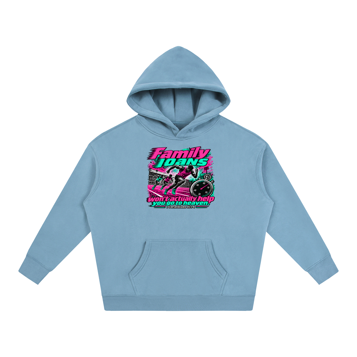 Family loans won't actually help you go to heaven. 1 Corinthians 15:1-4 Hoodie