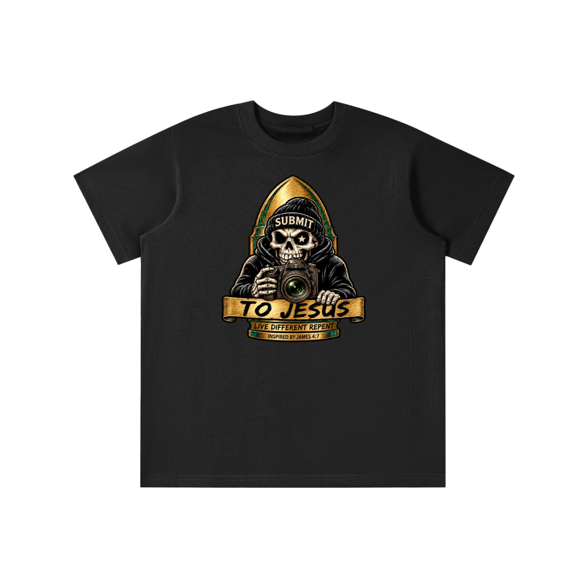SUBMIT TO JESUS LIVE DIFFERENT REPENT INSPIRED BY JAMES 4:7 youth T-shirt