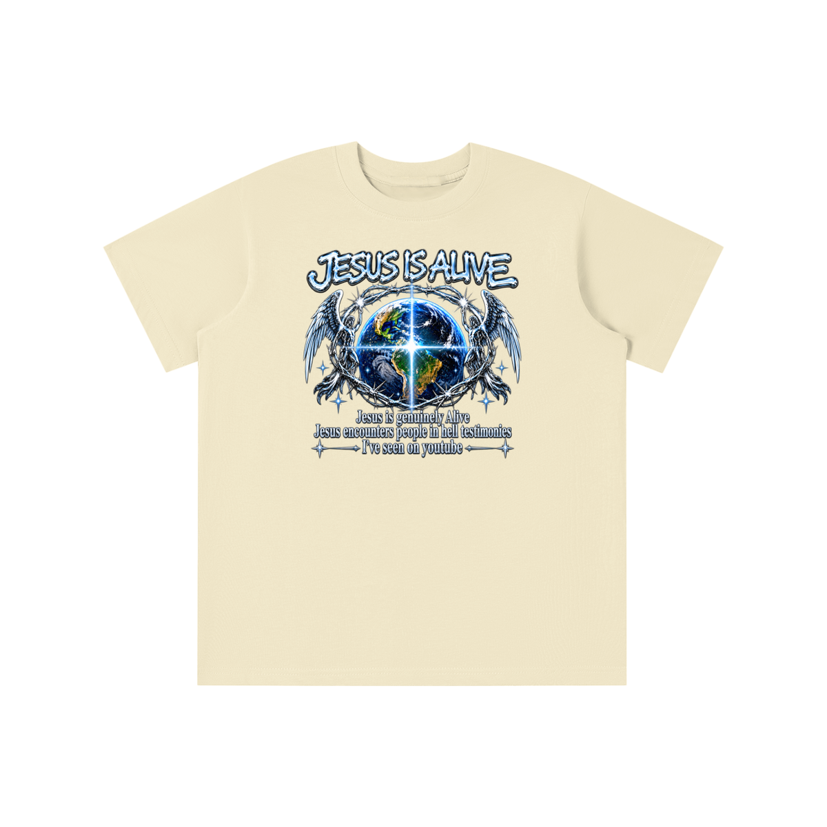 JESUS IS ALIVE Jesus is genuinely Alive Jesus encounters people in hell testimonies I've seen on youtube youth T-shirt