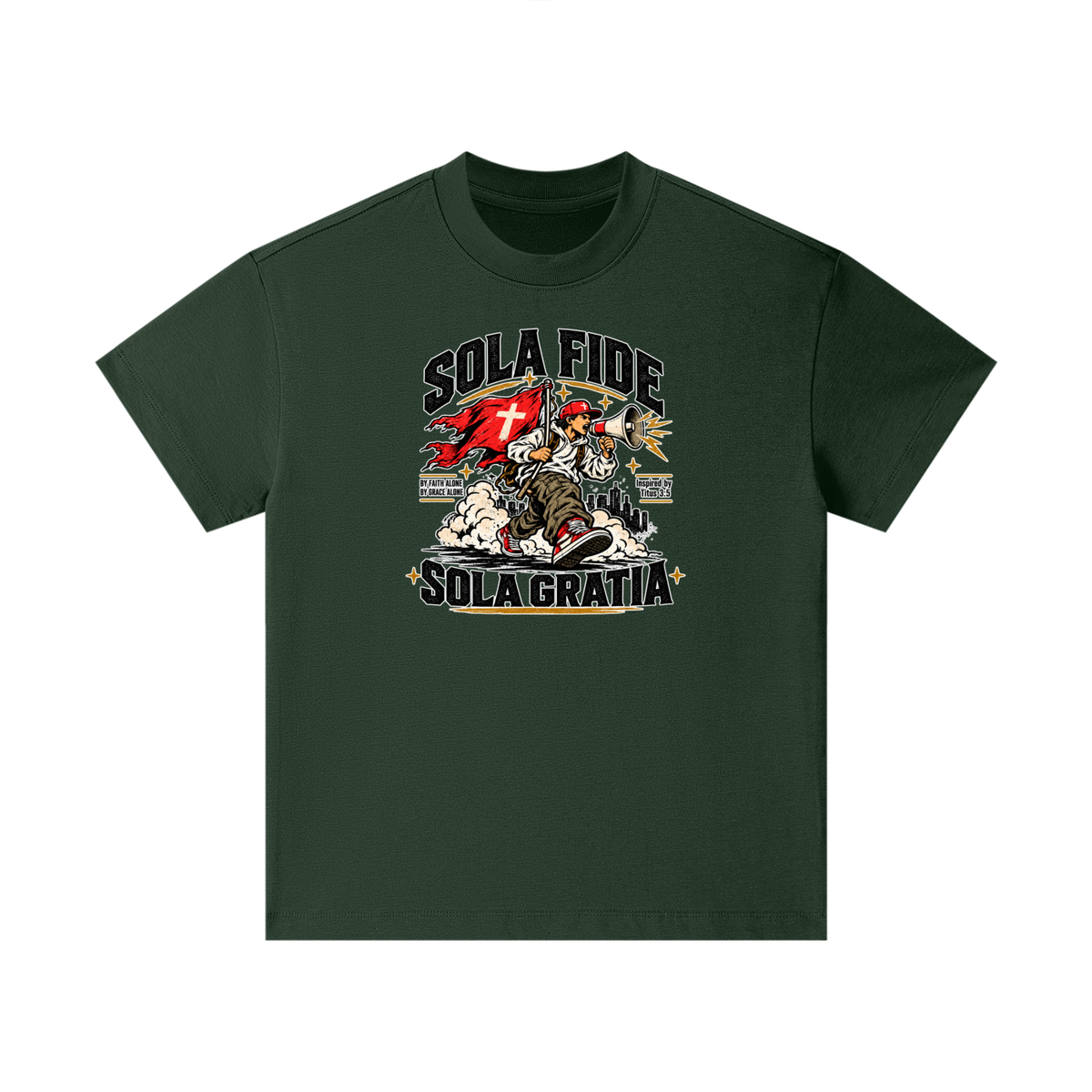 "Sola Fide / Sola Gratia" – Latin for "Faith Alone / Grace Alone." Kids T-Shirt