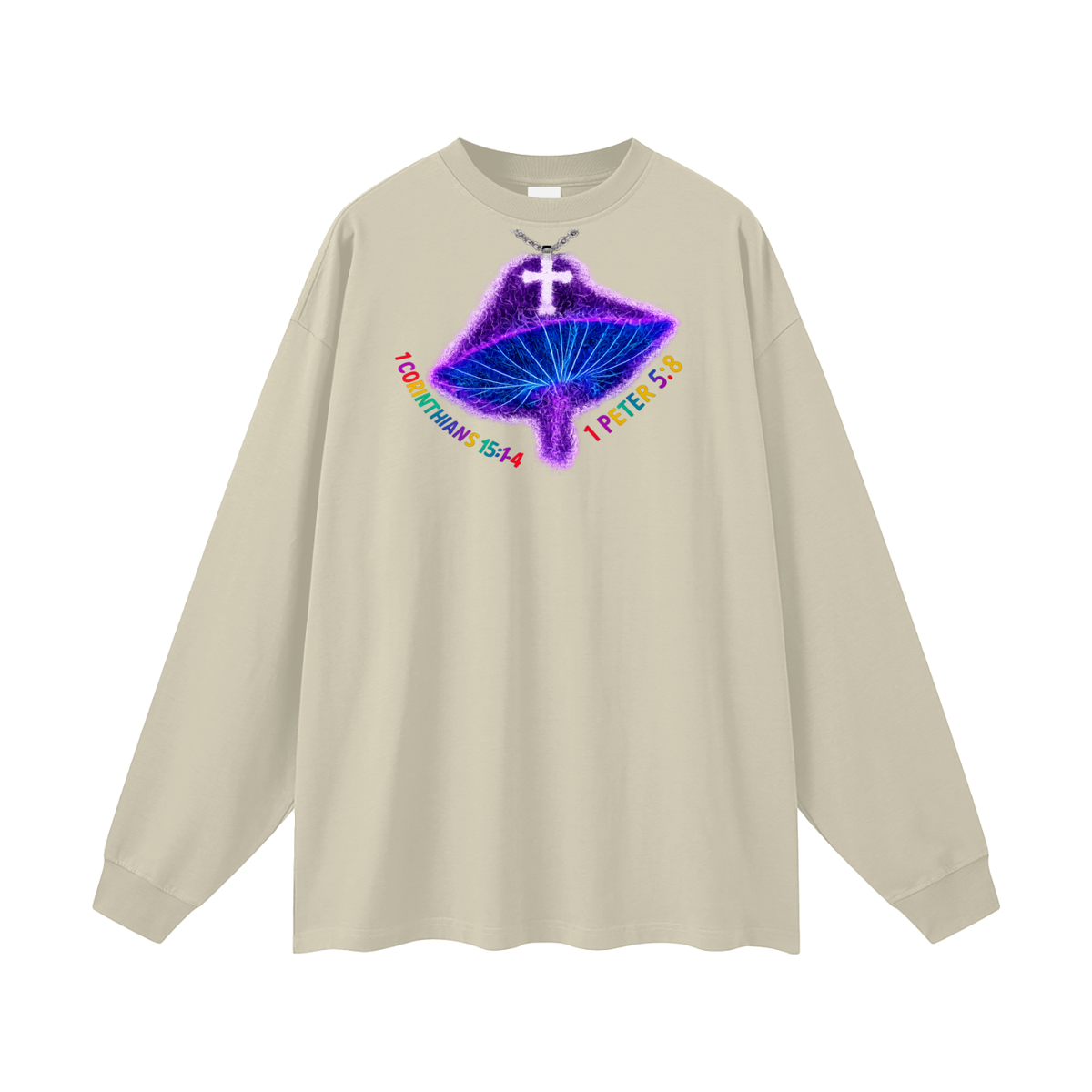 1 Corinthians 15:1-4 1 Peter 5:8 Long Sleeve T-Shirt
