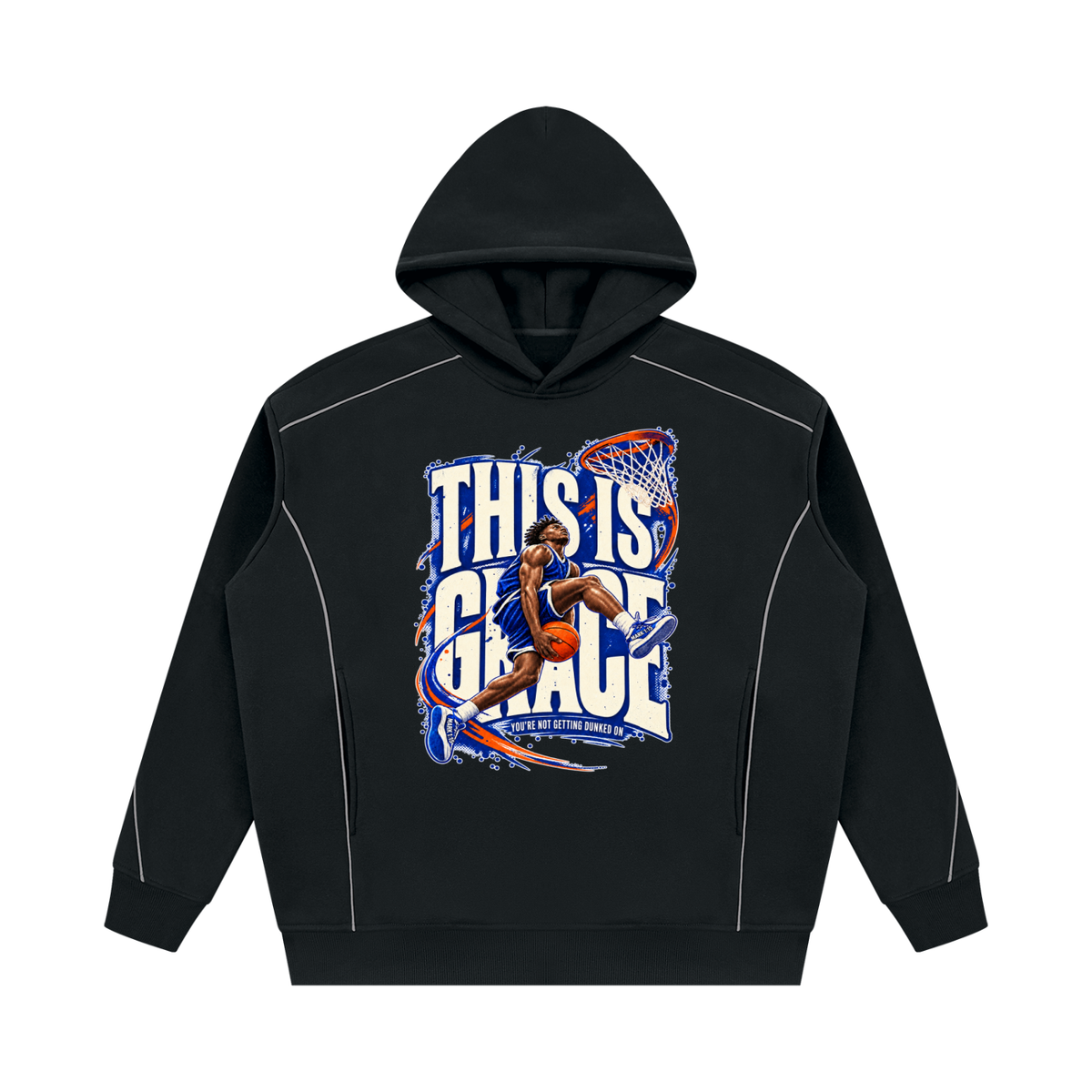 THIS IS GRACE YOU'RE NO GETTING DUNKED ON ( MARK 1:15 IS ON HIS SHOES ) Hoodie