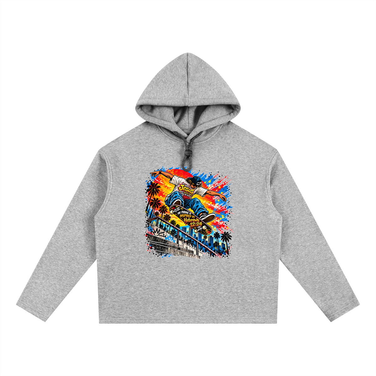 the blood of Jesus speaks better things than the blood of Abel the phrase is inspired by HEBREWS 12:24 skater no pocket Hoodie