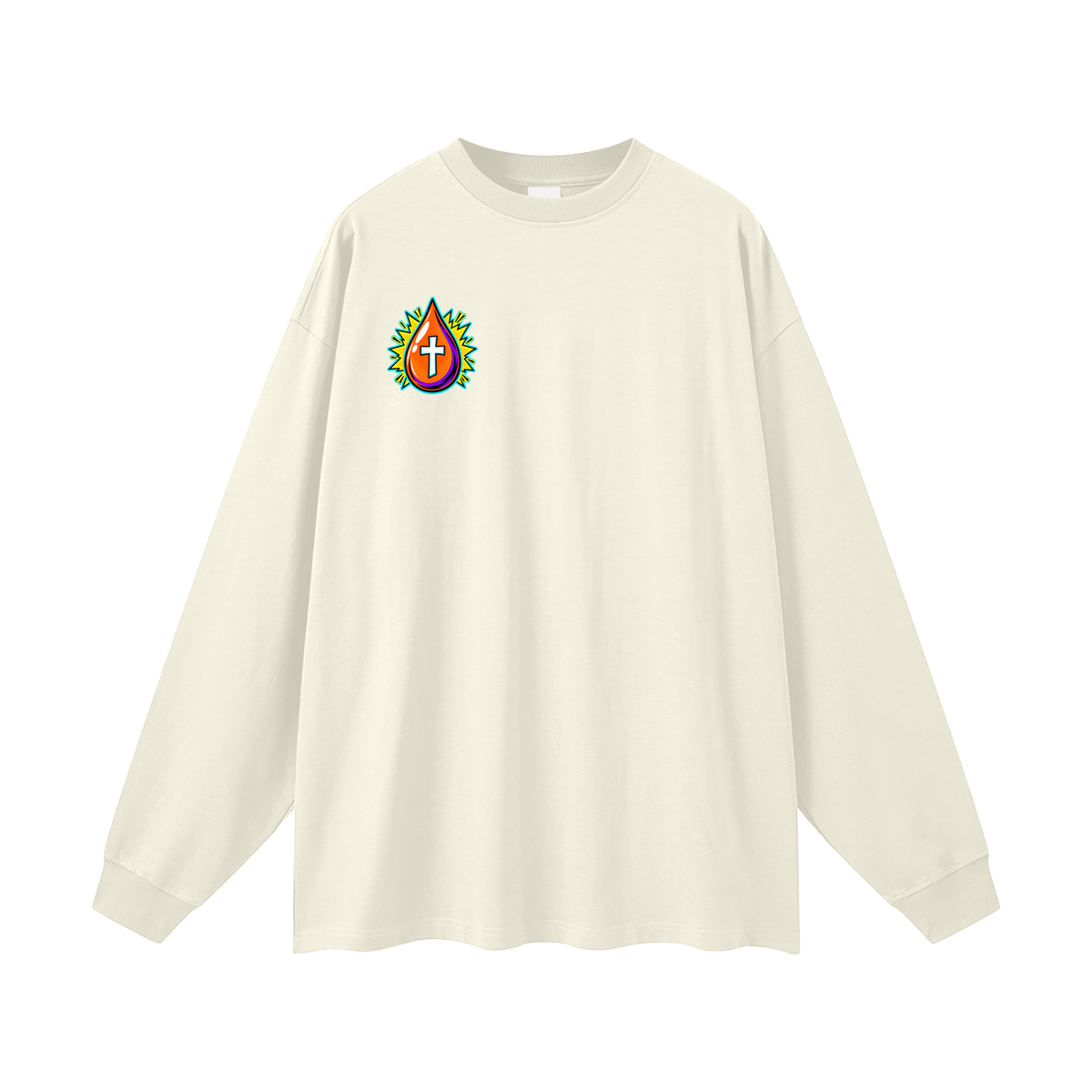 JESUS DIED ONCE BACKED UP BY Romans 6:9-10 Long Sleeve T-Shirt