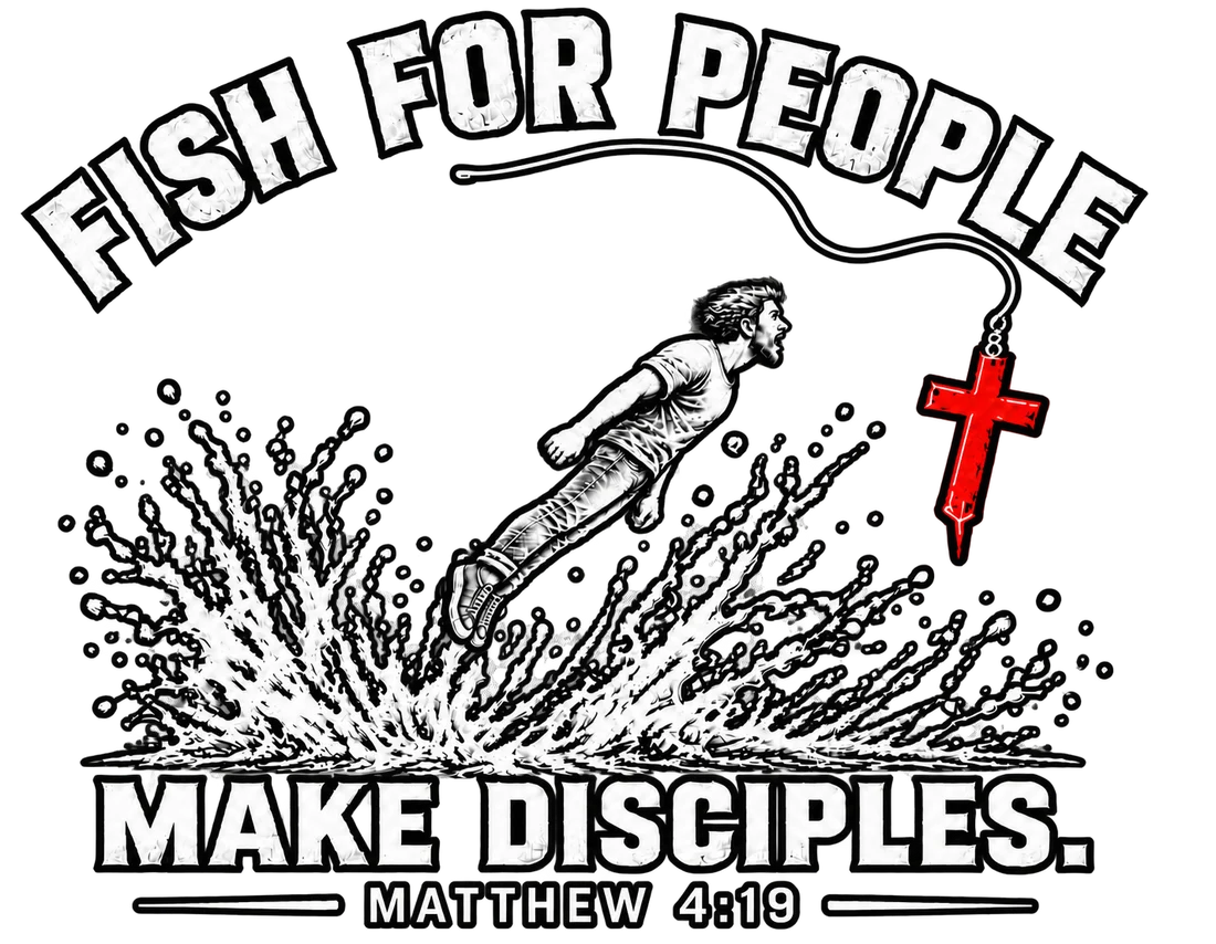 FISH FOR PEOPLE MAKE DISCIPLES. - MATTHEW 4:19 - Hoodie