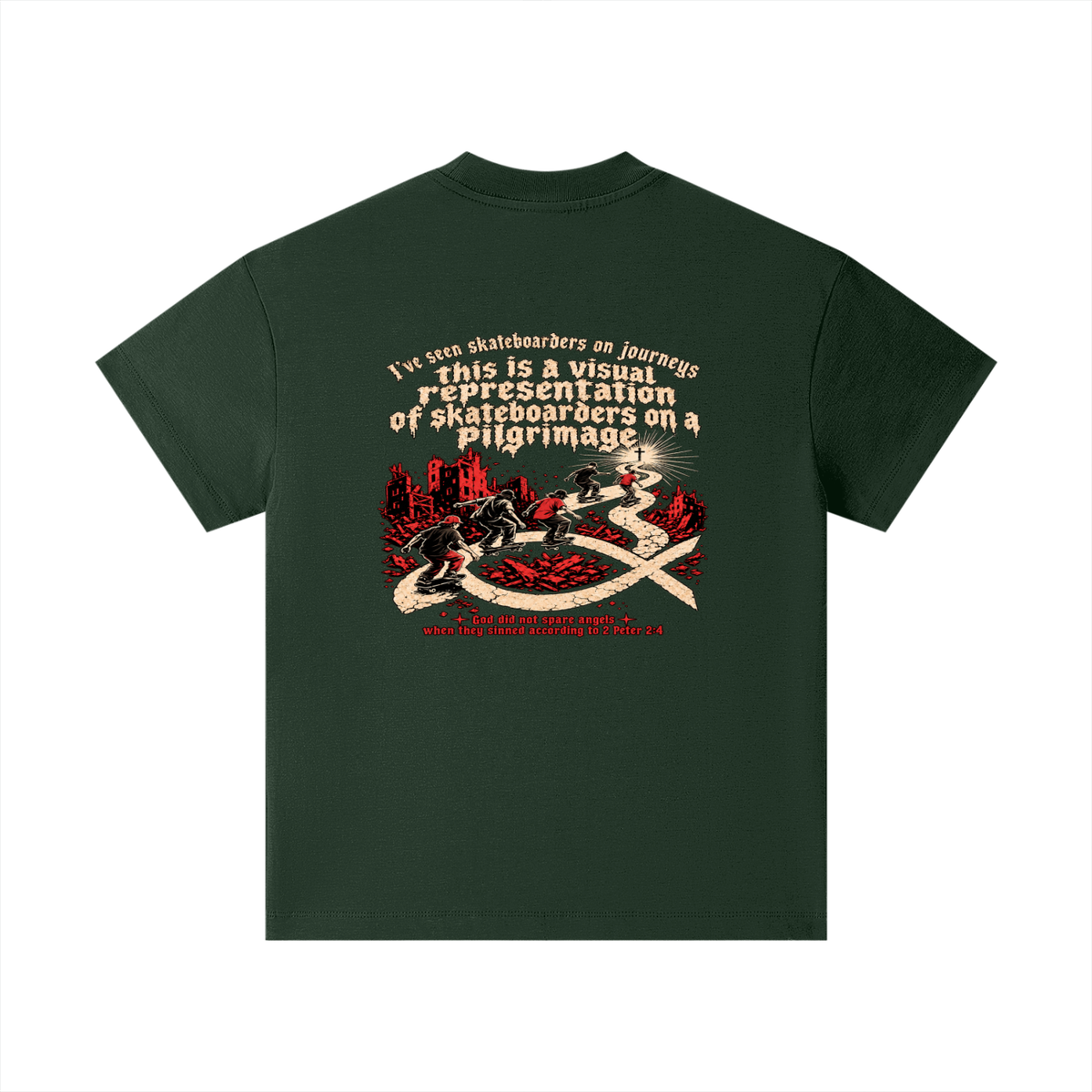 skateboarders on a pilgrimage Kids T-Shirt