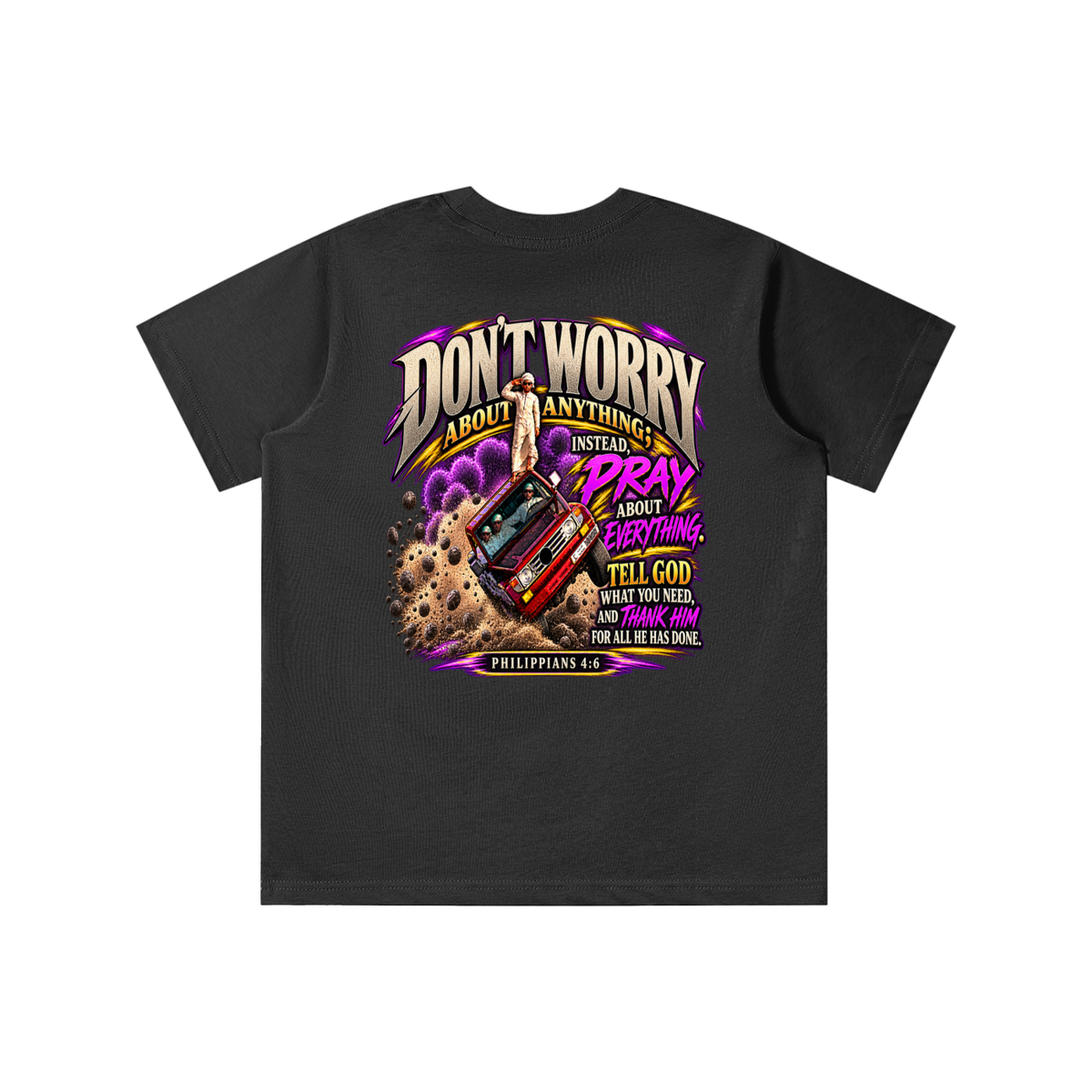 PHILIPPIANS 4:6 NLT youth T-shirt