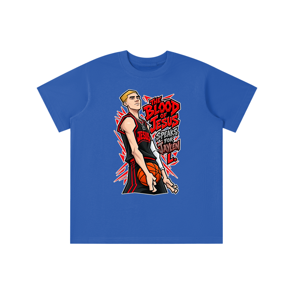 THE BLOOD OF JESUS SPEAKS FOR JAYLEN L. youth T-shirt