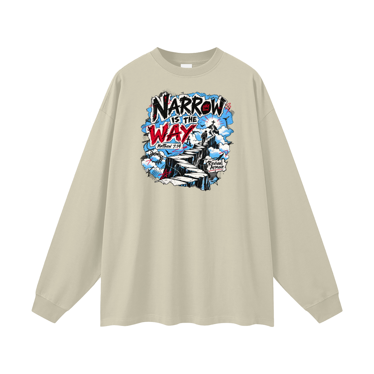 NARROW IS THE WAY [MATTHEW 7:14] Revival Armour Long Sleeve T-Shirt