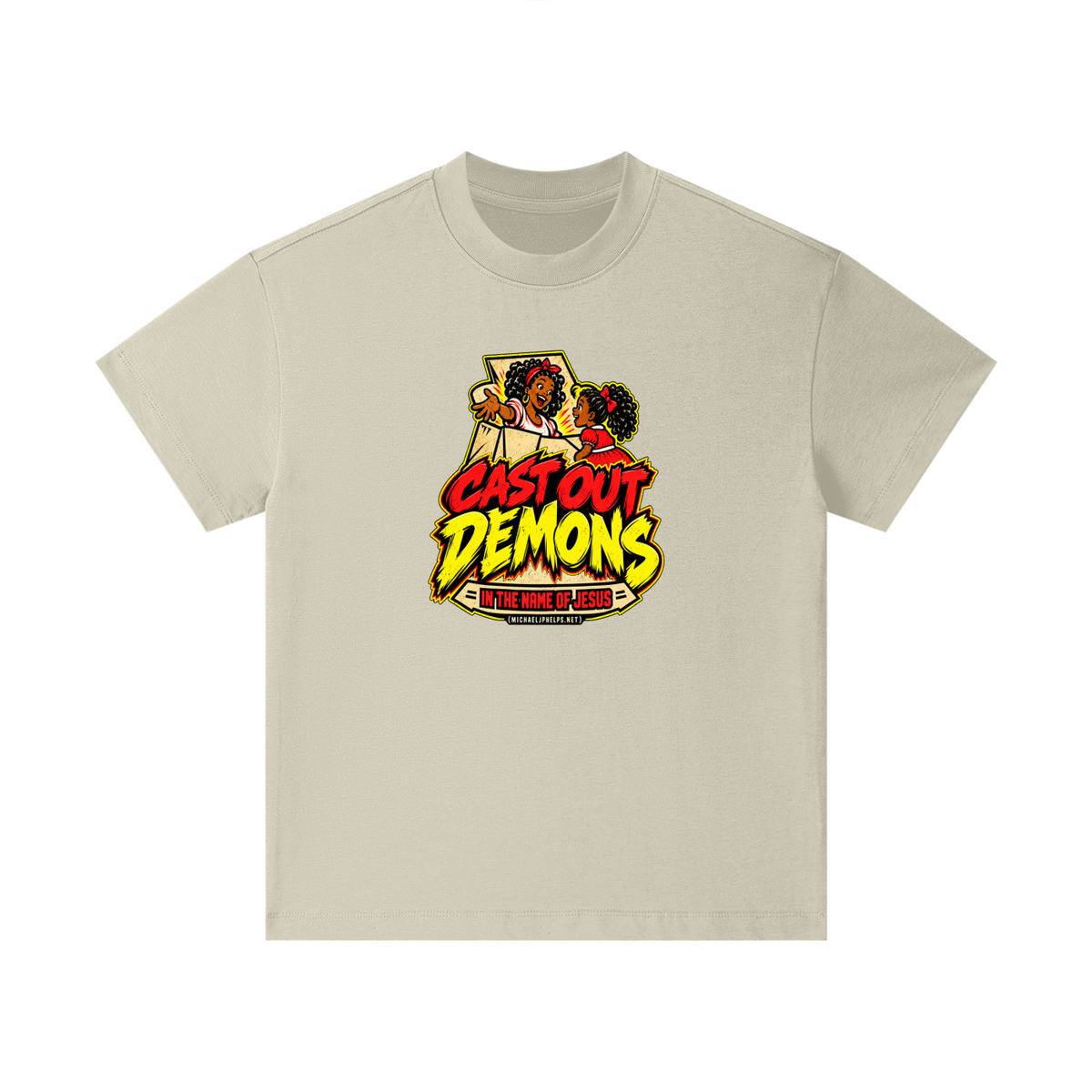 CAST OUT DEMONS IN THE NAME OF JESUS (MICHAELJPHELPS.NET) Kids T-Shirt