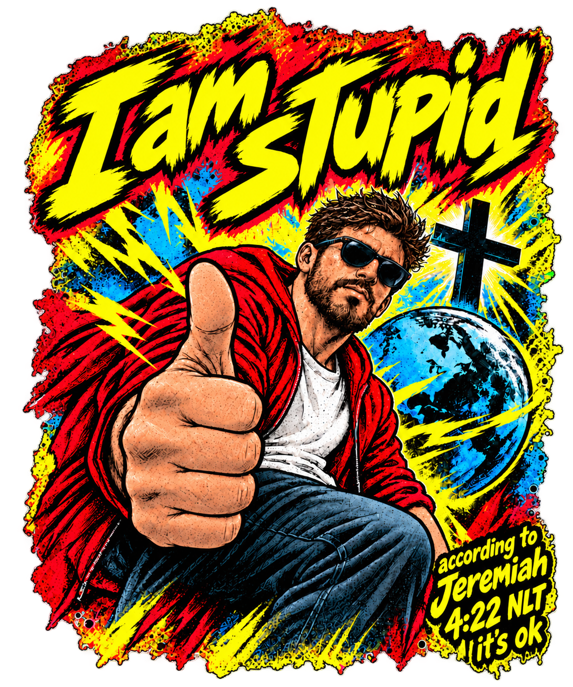 I am STUPid according to Jeremiah 4:22 NLT it's ok no pocket Hoodie